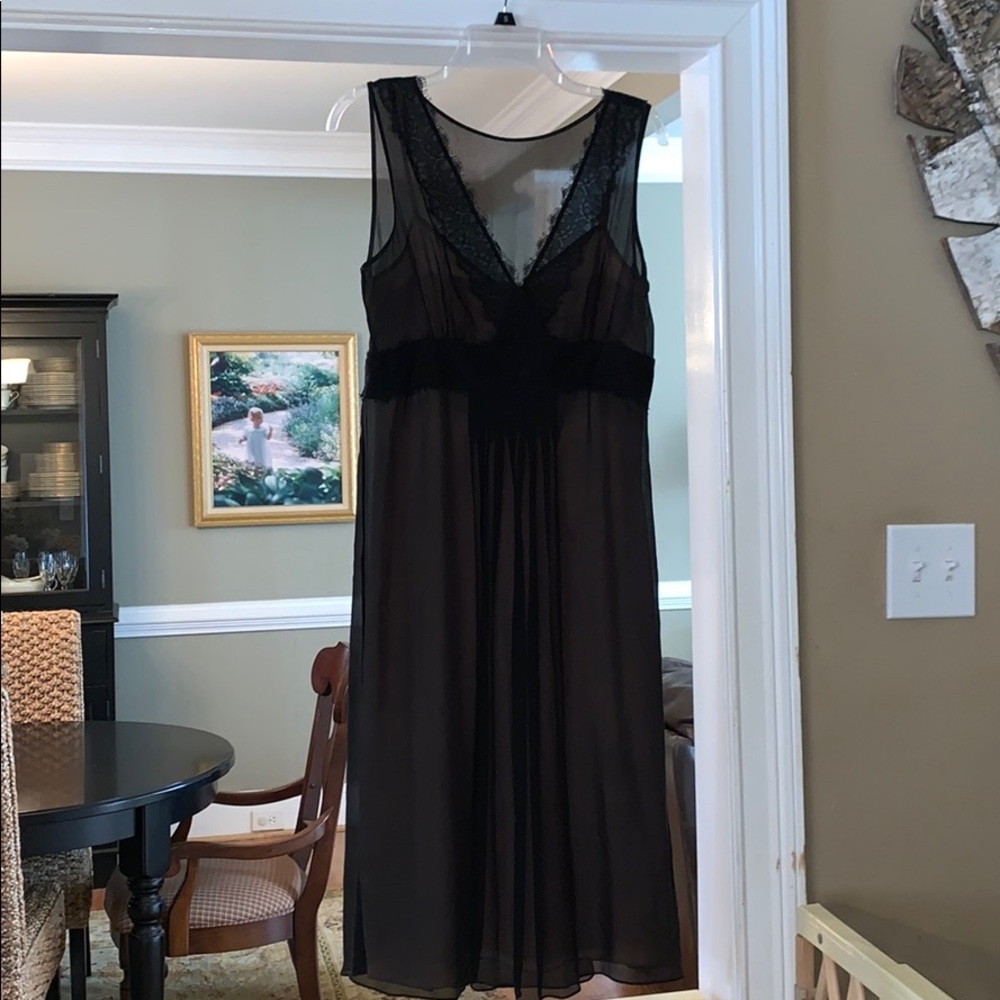 Beautiful LOFT Black silk dress 10 - Picture 1 of 5